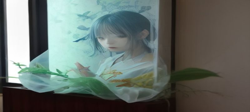 深蓝霓虹风格的亚洲无码资源分类展示界面，屏幕上显示高清视频缩略图排列，科技感十足